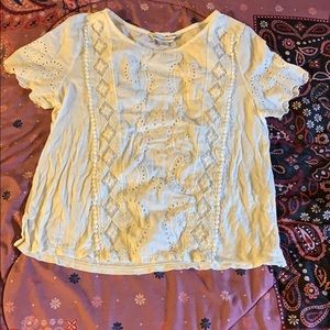 [SOLD] White American eagle short sleeve blouse